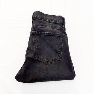 Mott & Bow Alle Mom Jeans Straight Leg Black Denim Zip Fly Size 27 x 28
